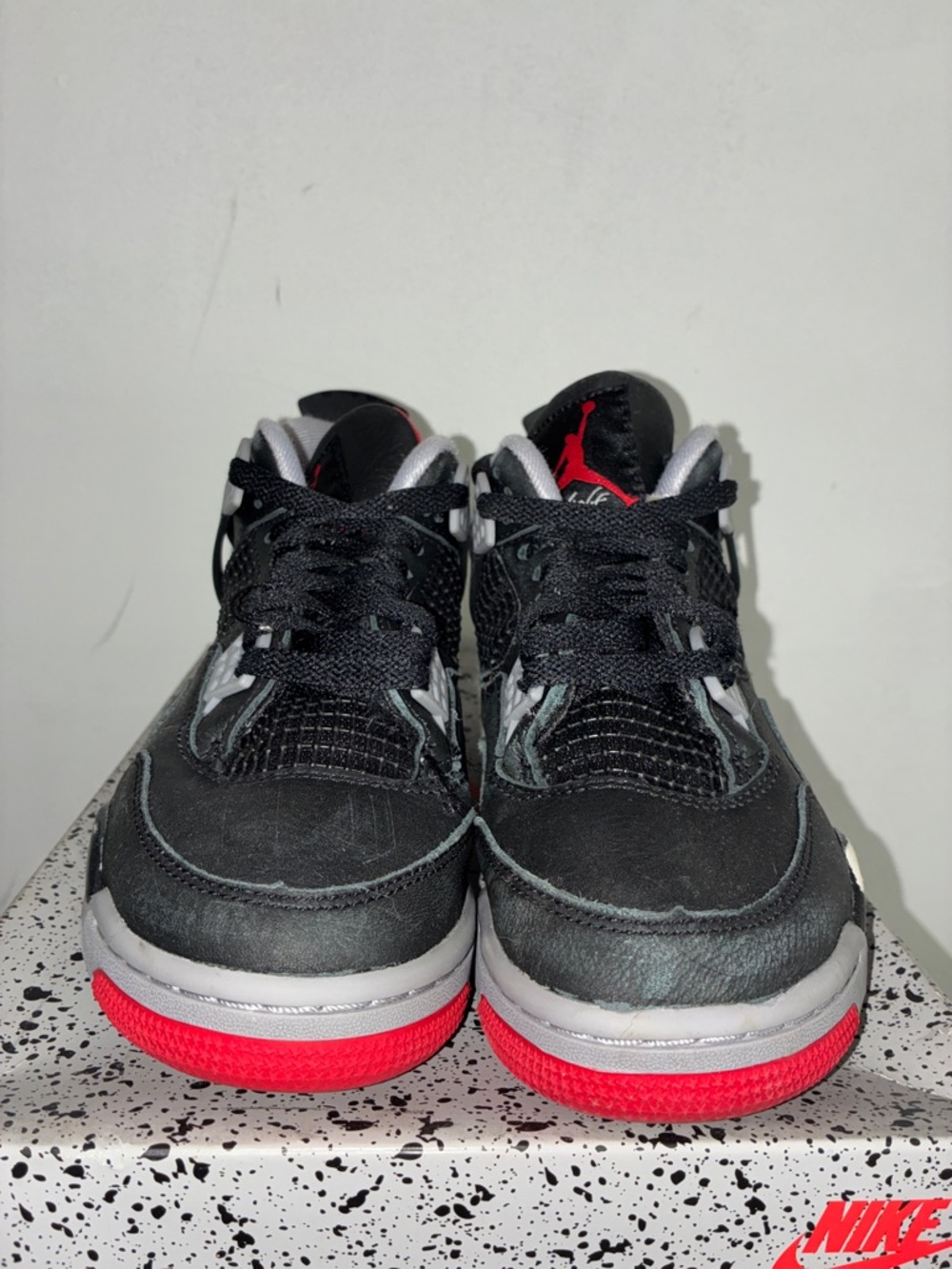 Jordan Black and Red Low-Top Basketball Sneakers